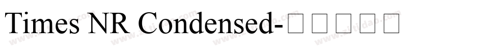 Times NR Condensed字体转换